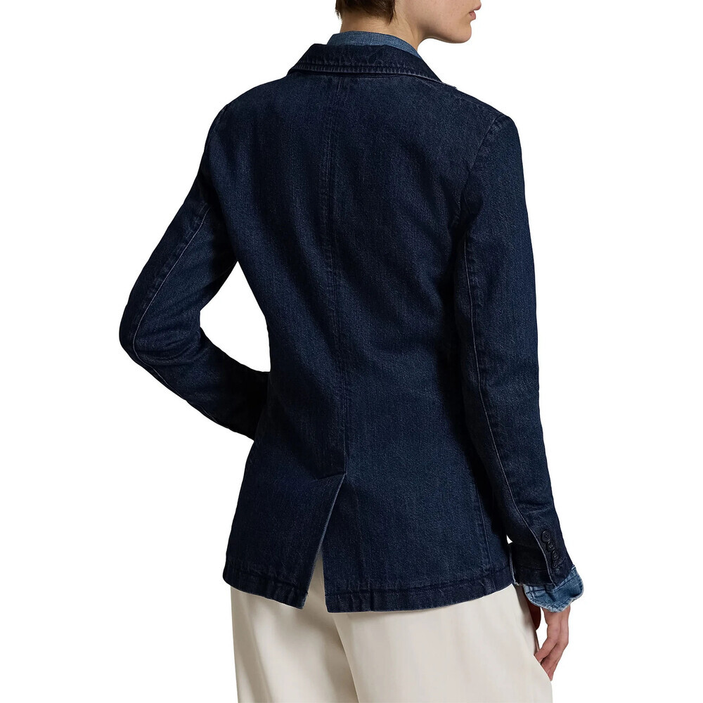 Polo Ralph Lauren Women's 6 Cotton Denim Single-Breasted Blazer • Reg Price $498 - Picture 4 of 6